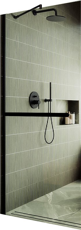 

Душевая стенка MaybahGlass 119x195 MGD-714-6ш (прозрачное стекло/черный)
