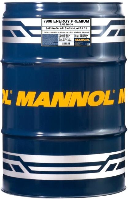 

Моторное масло Mannol Energy Premium 5W-30 208л
