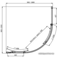 Душевой уголок Ambassador Queen 11011102 100х100
