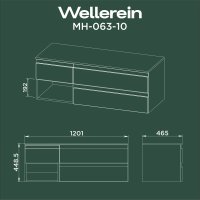 Wellerein Тумба с умывальником AMAL 06310 + Versalia Bazis 70