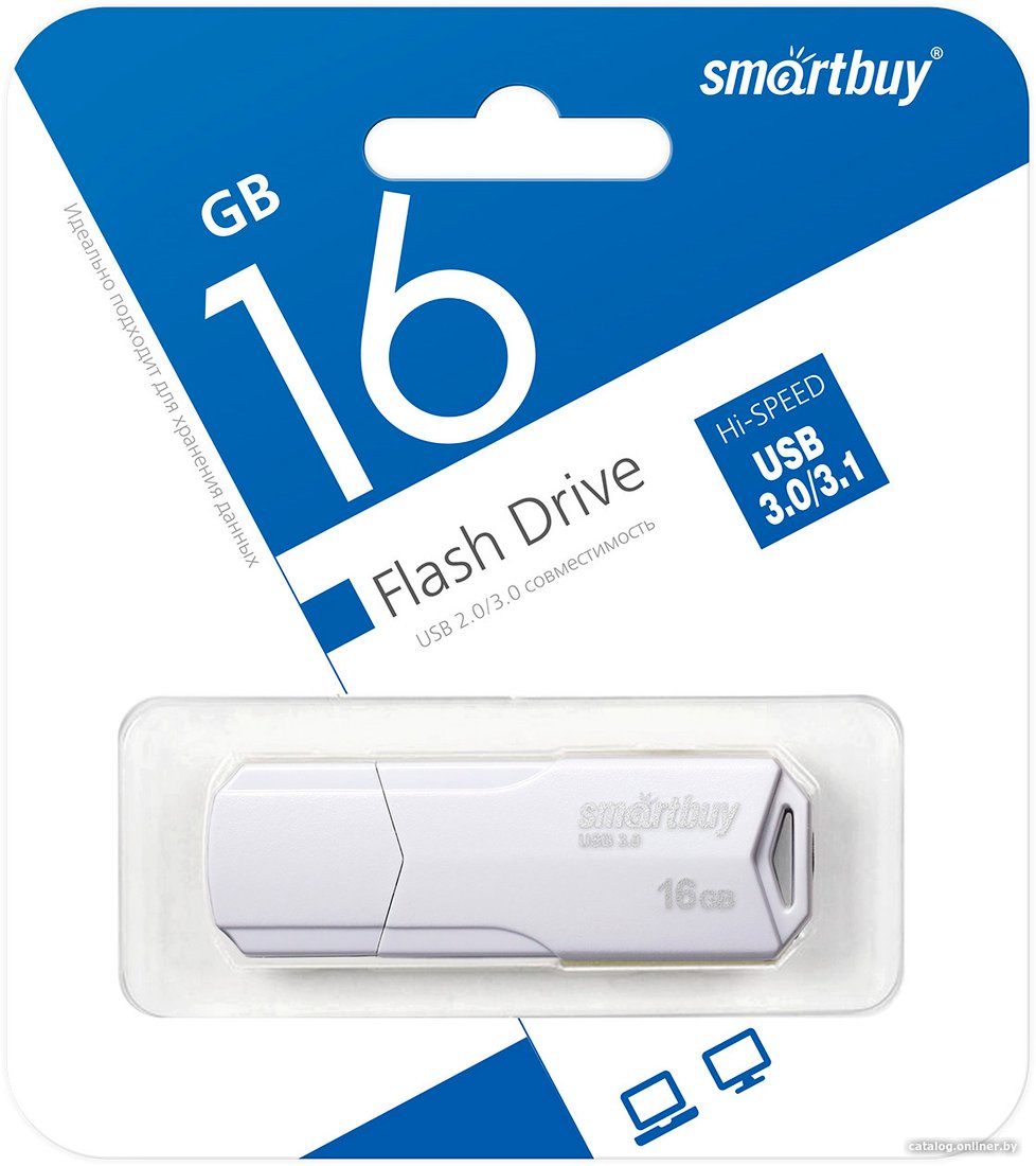 USB Flash SmartBuy Clue 3.0 16GB (белый)