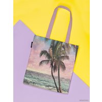 Сумка шоппер JoyArty Вечерний берег ткань под лен bsh_31238