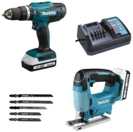 

Makita DK18B59Y (шуруповерт, лобзик, 2 АКБ)