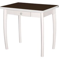 Кухонный стол Элегия раскладной с фигурной ножкой (венге пластик, лак бесцветный)