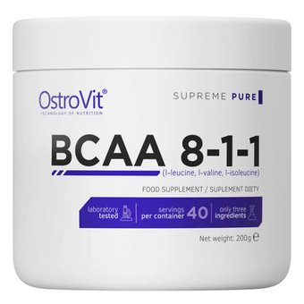 BCAA OstroVit BCAA 8-1-1 (без вкуса, 200 г)