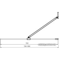 Стеклянная шторка для ванны Ambassador Bath Screens 16041209 80