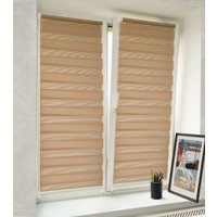 Рулонные шторы Delfa Сантайм День-Ночь Стандарт МКД DN-40607 (52x160, латте)