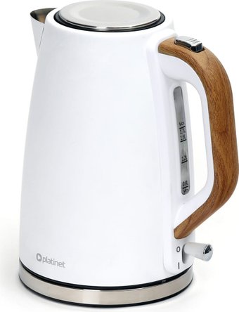 Электрический чайник Platinet Velvet Wooden (белый)