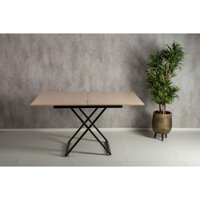 Стол-трансформер Levmar Apollo D31/S53 (выбеленный дуб/черные опоры)