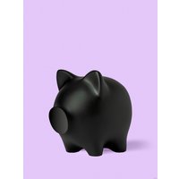 Копилка для денег PIG BANK свинка-копилка L (черный)