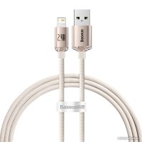 Кабель Baseus Crystal Shine USB Type-A - Lightning (1.2 м, розовый)
