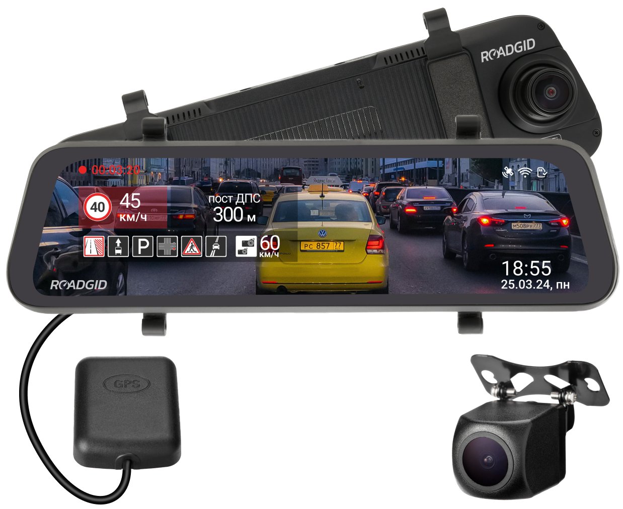 

Видеорегистратор-зеркало Roadgid Blick 3 GPS
