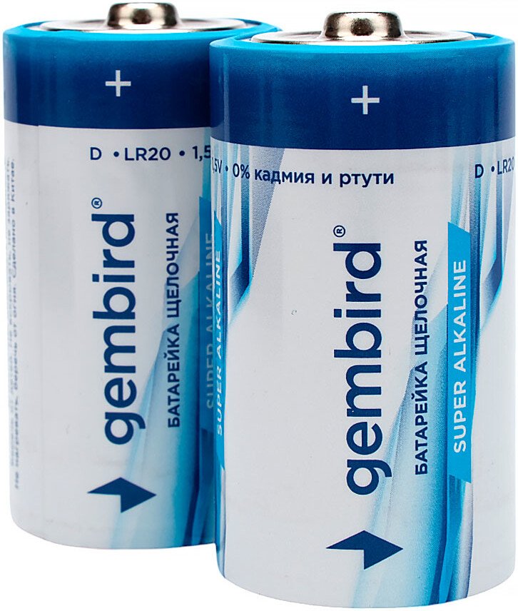 Батарейка Gembird GB-LR20-2F (2 шт)