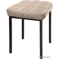 Табурет Древпром Пуф ДП3-08 (черный матовый/Bengal бежевый)