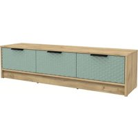 Тумба Интерлиния ТВ Концепт КТ-ТВ3-35 Техно (дуб золотой/мята)