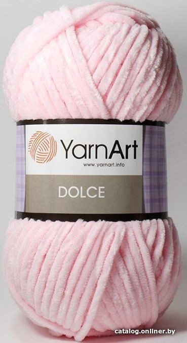 Пряжа для вязания Yarnart Dolce 100% микрополиэстер 750 100 г (120 м, нежно-розовый)