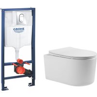 Унитаз подвесной Grado GD-W204T + GROHE Rapid SL 39504000 (с кнопкой смыва) в Мозыре