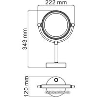 Косметическое зеркало Wasserkraft K-1005 (черный)