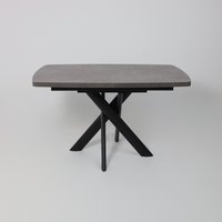 Кухонный стол Мамадома Leonel-130 раздвижной 130-165х85 (дымчатая керамика/черный) в Гомеле