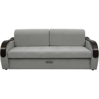 Диван Сириус Лидер-6 НПБ 225x110 (Eva 08 велюр светло-серый)