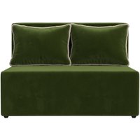 Диван Лига диванов Лагуна (микровельвет зеленый/кант микровельвет бежевый)