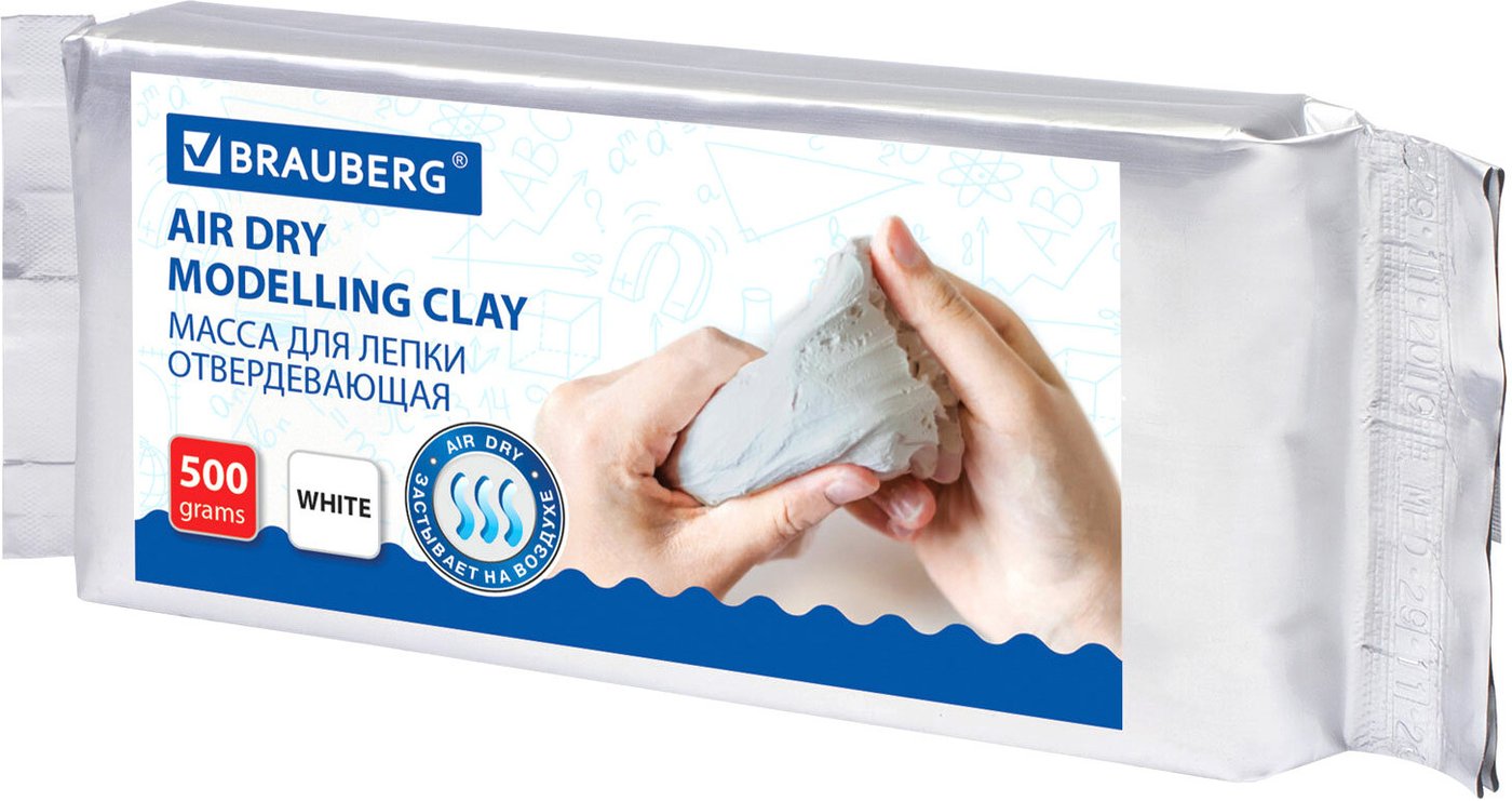 

Пластичная масса BRAUBERG 224443 (500гр, белый)