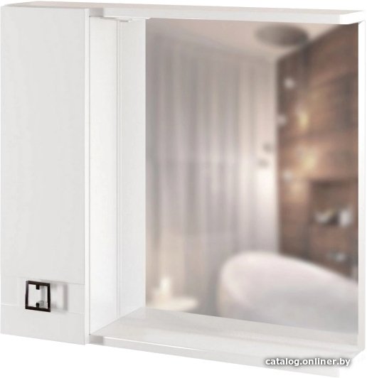 Mixline Шкаф с зеркалом Квадро 75 L 551702 (с подсветкой)