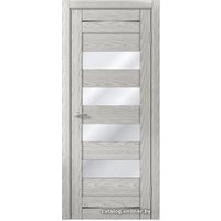 Межкомнатная дверь MDF-Techno Dominika 106 70x200 (скай оук белый, стекло лакобель черный) в Бресте