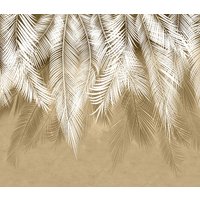 Фотообои Citydecor Пальмовые листья 312x265 бежевые гранж