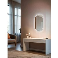 Зеркало с подсветкой  eMZe 45x77 LED.UV.45.77.BEL (белый с УФ-окантовкой и подсветкой)