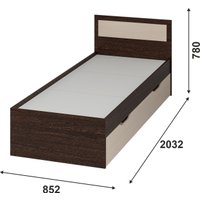 Кровать Тащи в дом Гармония КР607 80х200 (венге/дуб белфорд)