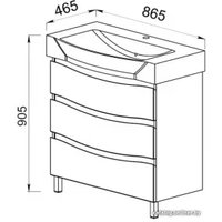  АВН Тумба с умывальником Фиджи 85 61.01