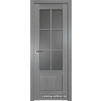 Межкомнатная дверь ProfilDoors 103XN L 80x200 (грувд серый, стекло графит)