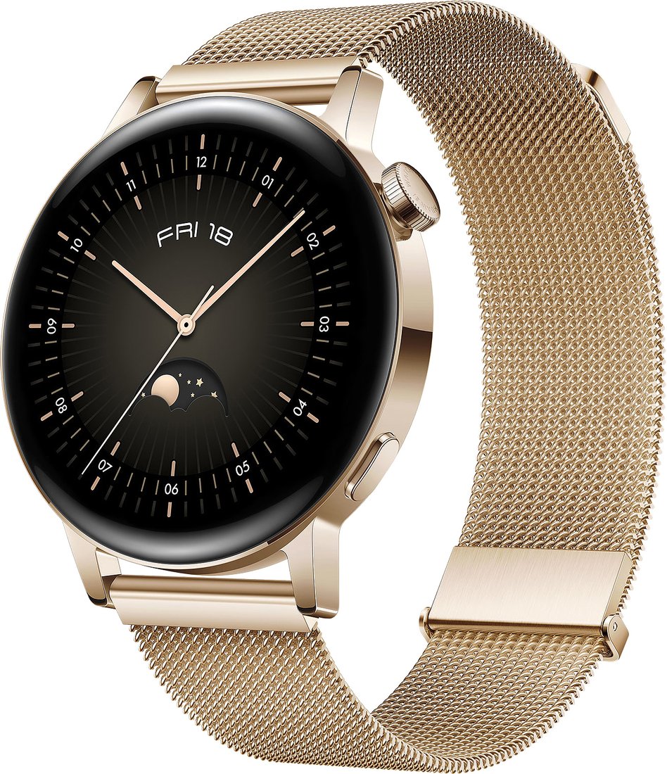

Умные часы Huawei Watch GT 3 Elegant 42 мм (с миланским ремешком)