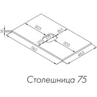 Акватон Столешница Либерти 75 1A281003LYC70