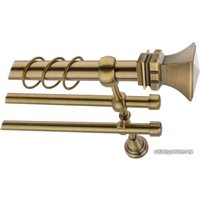 Карниз для штор Lm Decor Ладья (антик, гладкая, 3.2м 25мм, 3 ряда)