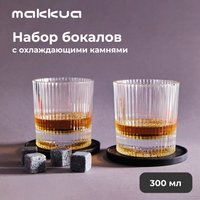 Набор стаканов для виски Makkua Whiskey Set IceRib WSI03