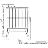 Свободностоящая печь-камин Prometall Бахта (черный) в Лиде