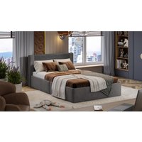 Кровать Трия Тейлор 1200 (микровелюр Linea Grande 66/Connect 66 серо-коричневый)