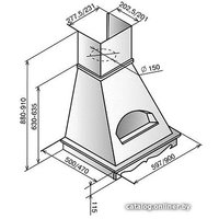 Кухонная вытяжка Elikor Бельведер 90П-650-П3Д (бежевый/дуб неокрашенный) (942299)