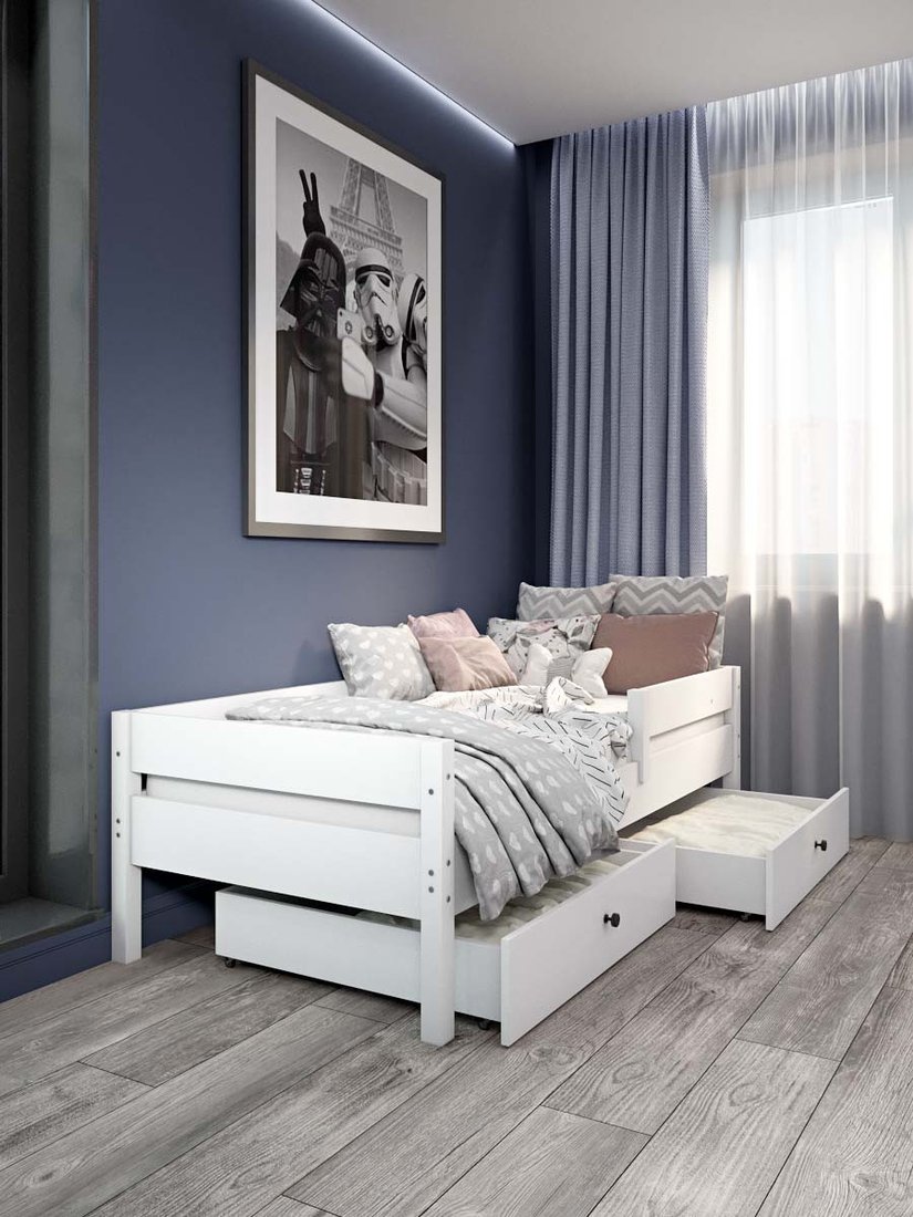 

Кровать-тахта EcoWood Барселона 70x140 с ящиками ECO.001.00053.70-140.W