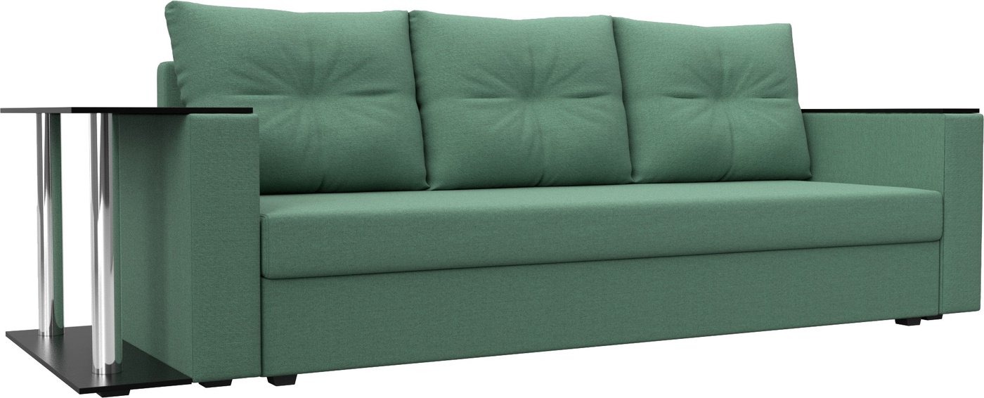 

Диван Лига диванов Атланта со столом слева 126160L (рогожка амур зеленый)