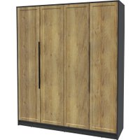 Шкаф распашной Интерлиния Концепт Тренд КТ-Ш4 (антрацит/дуб вотан)