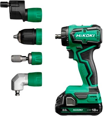 Дрель-шуруповерт Hikoki DS18DDQ WSZ (с 2-мя АКБ, кейс)