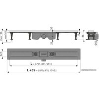 Трап/канал Alcaplast APZ22-950 (с решеткой Solid)