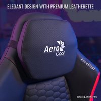 Игровое (геймерское) кресло AeroCool Crown Leatherette (черный/синий)