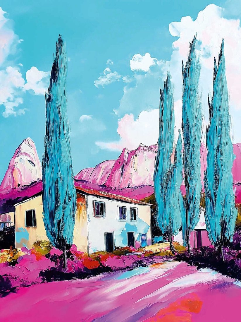 

Алмазная мозаика Феникс+ Дом в кипарисах 70812