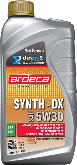 

Моторное масло Ardeca SYNTH-DX 5W-30 1л