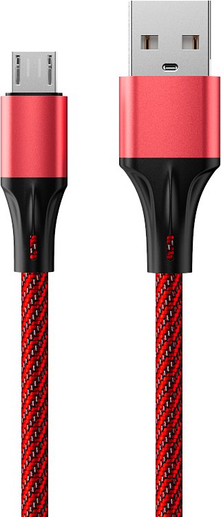 

Кабель AccesStyle AM24-F100M USB Type-A - microUSB (1 м, красный)