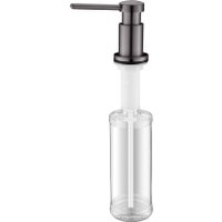 Дозатор для моющего средства Paulmark Brevit D005-GM (черный/вороненая сталь)